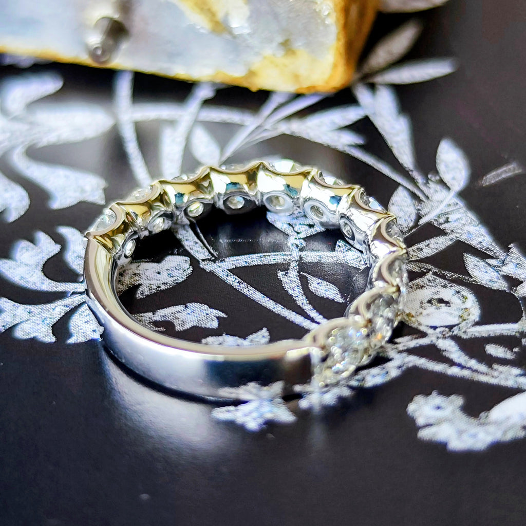 【2.10ct】天然ダイヤモンド ハーフエタニティリング