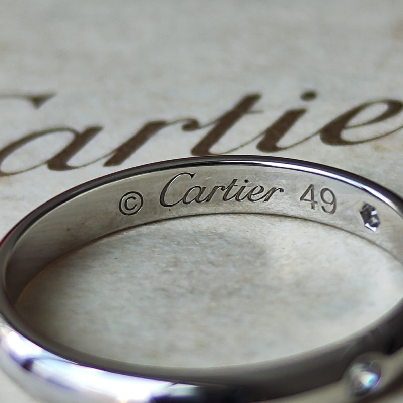 国産品 Cartier カルティエ バンドリング 天然ダイヤモンド 3石 – Mico アクセサリー
