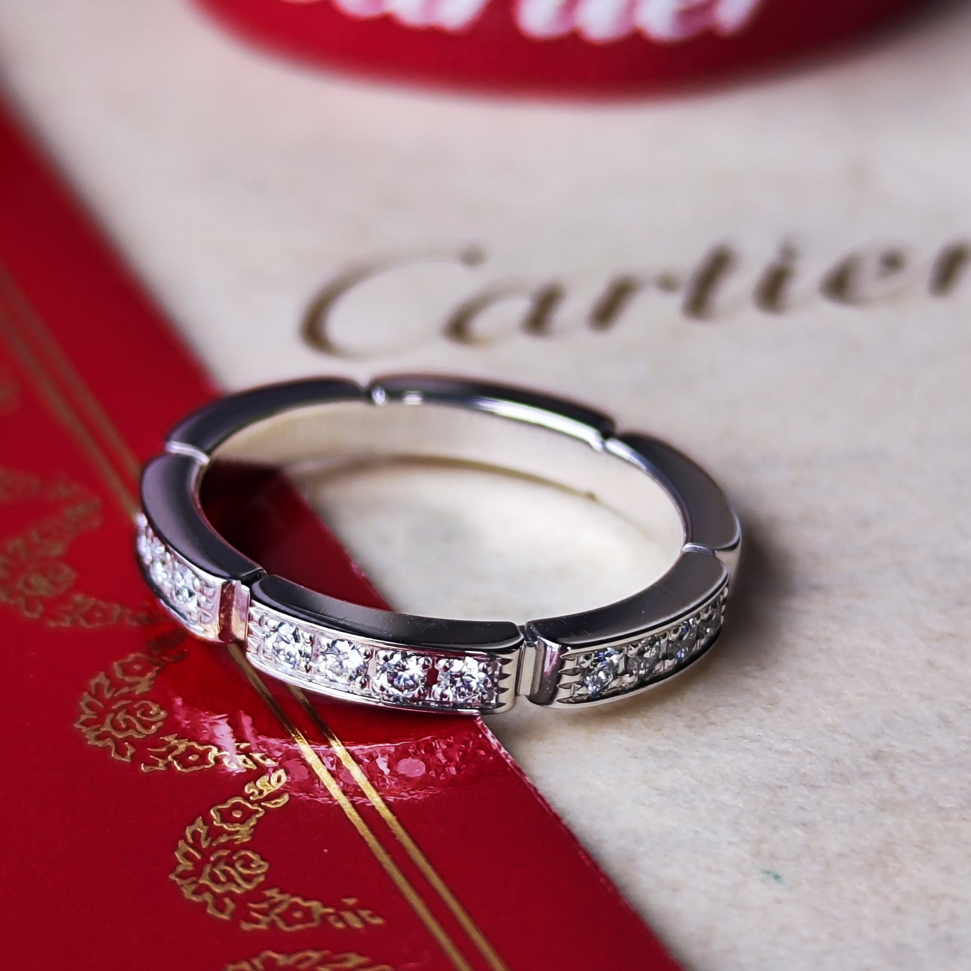 Cartier カルティエ マイヨンパンテール ダイヤモンド リング K18WG 49