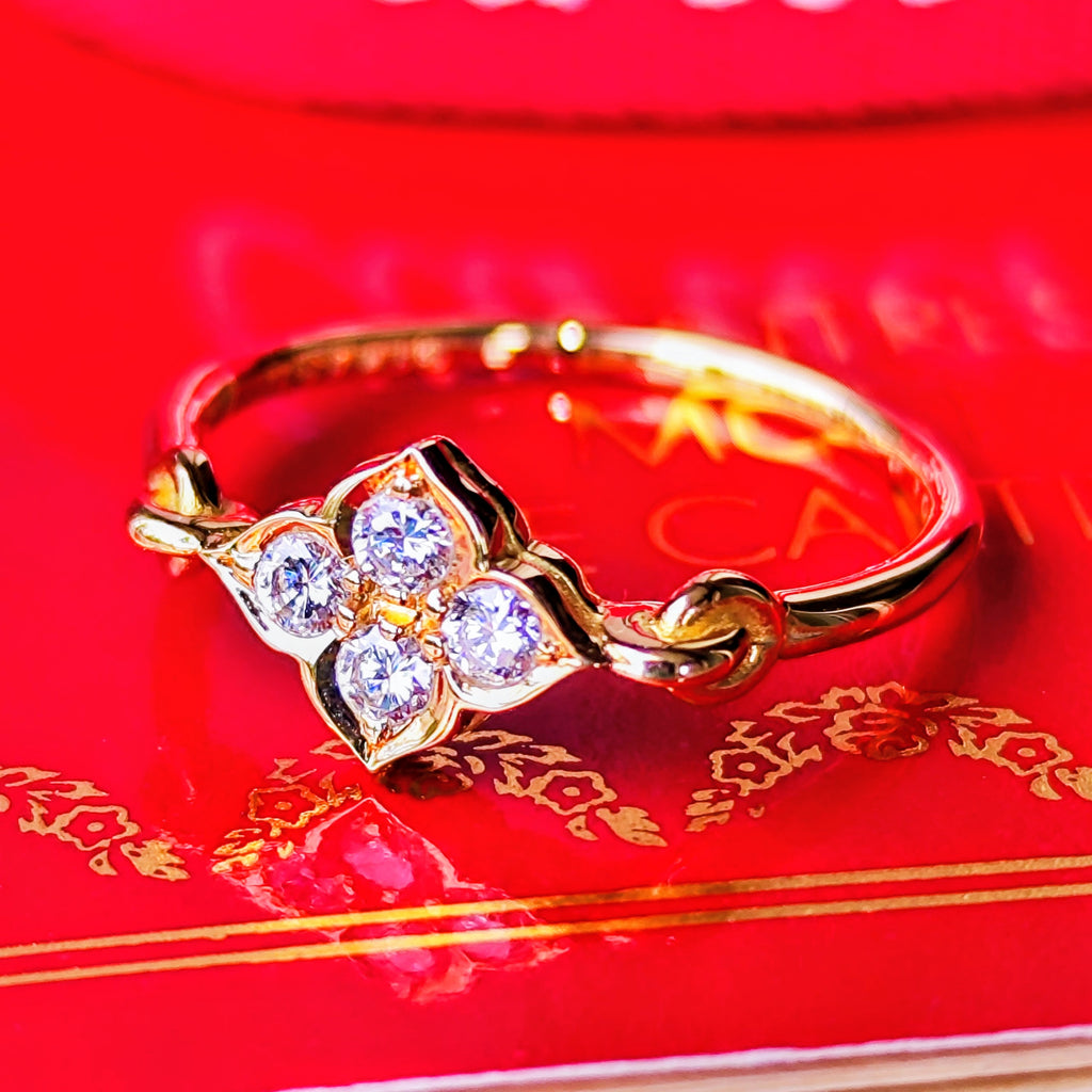 【廃盤Cartier】カルティエ ヒンドゥ ダイヤモンド 18金YG 7号