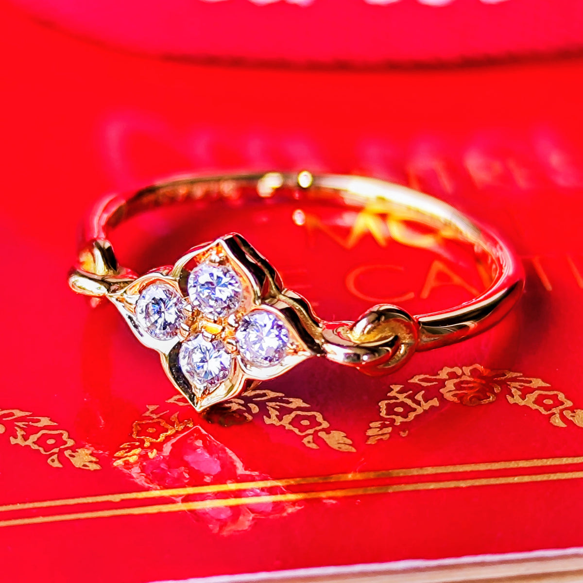 【廃盤Cartier】カルティエ ヒンドゥ ダイヤモンド 18金YG 7号