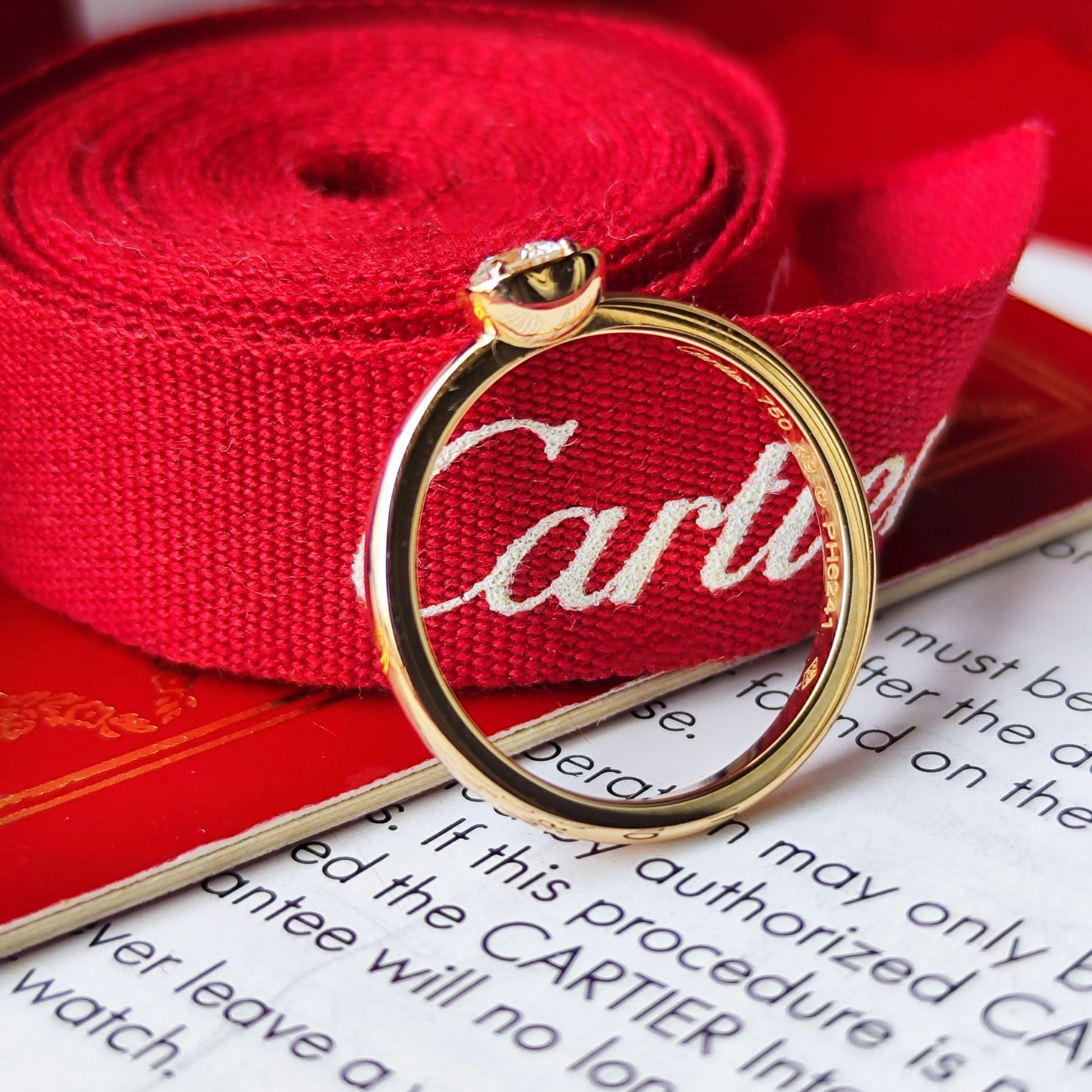 Cartier カルティエ ディアマンレジェ
ドゥハート ダイヤモンドリング 18金PG 49