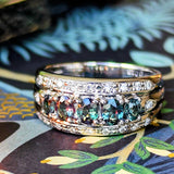 天然アレキサンドライト 0.71ct 天然ダイヤモンド リング