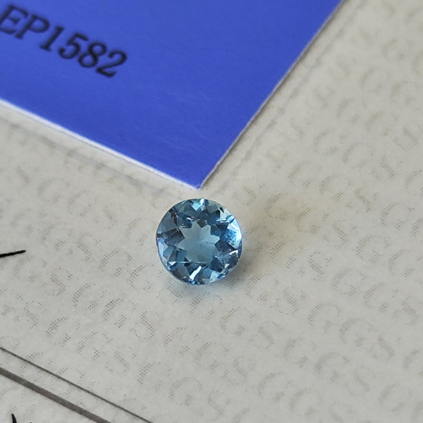 【お値下げ】ルース 天然サンタマリアアクアマリン 0.335ct 鑑別書付き