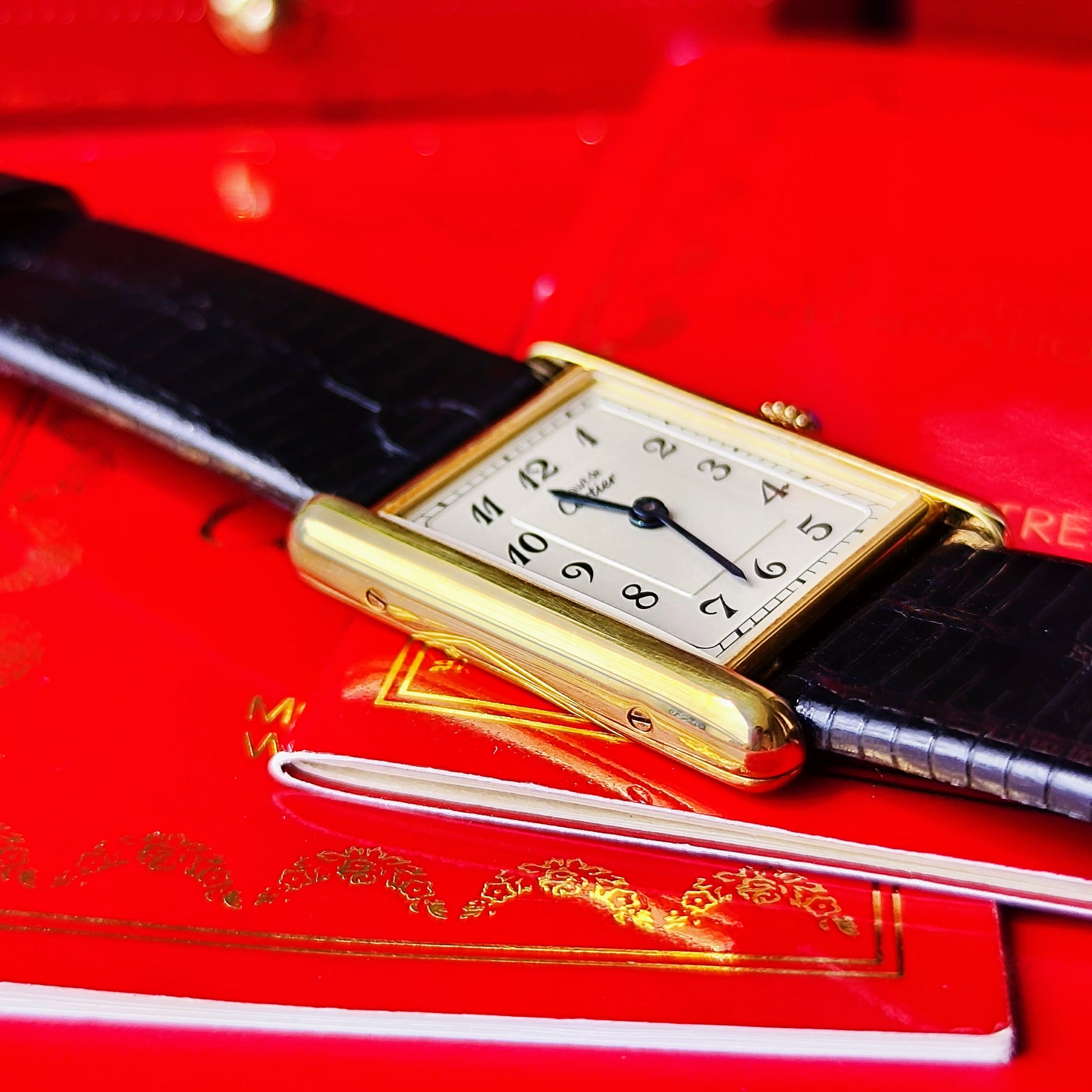 【OH済み】Cartier カルティエ マストタンク LMトアラビア文字盤 クォーツ腕時計