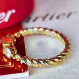 【Vintage Cartier】カルティエ エメラルド ダイヤモンド 18金スリーカラーリング