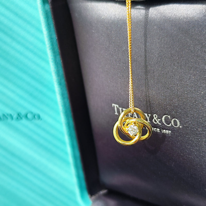 TIFFANY &Co ティファニートリプルラウンドネックレス ダイヤモンド 18金YG