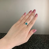 天然トルマリン 天然パライバトルマリン 天然ダイヤモンド プラチナリング