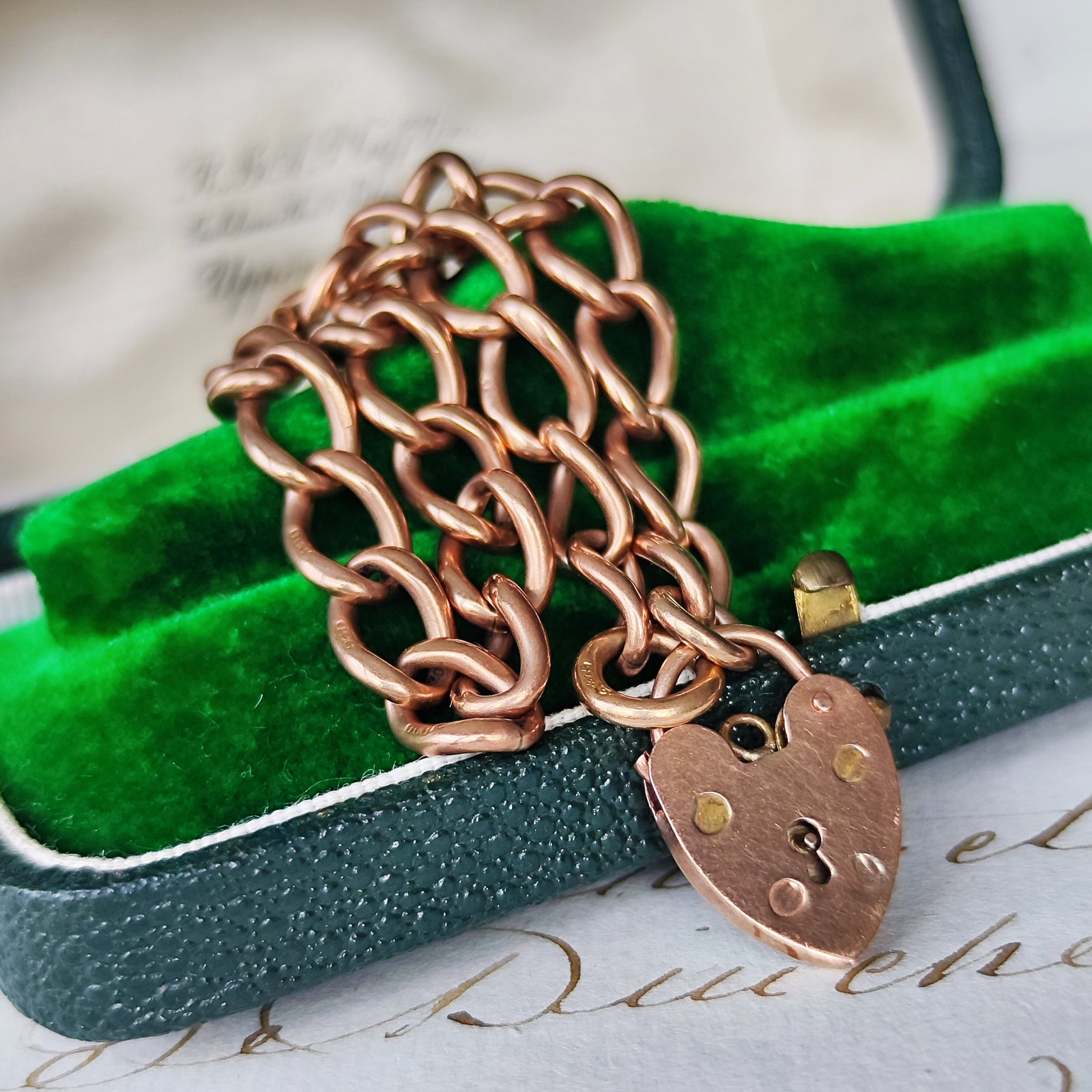 1940s パドロック チェーンブレスレット ビンテージ アンティーク スターリングシルバー パドロックチェーンブレスレット - CHIROL