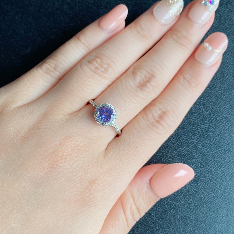 天然タンザナイト 天然ダイヤモンド リング