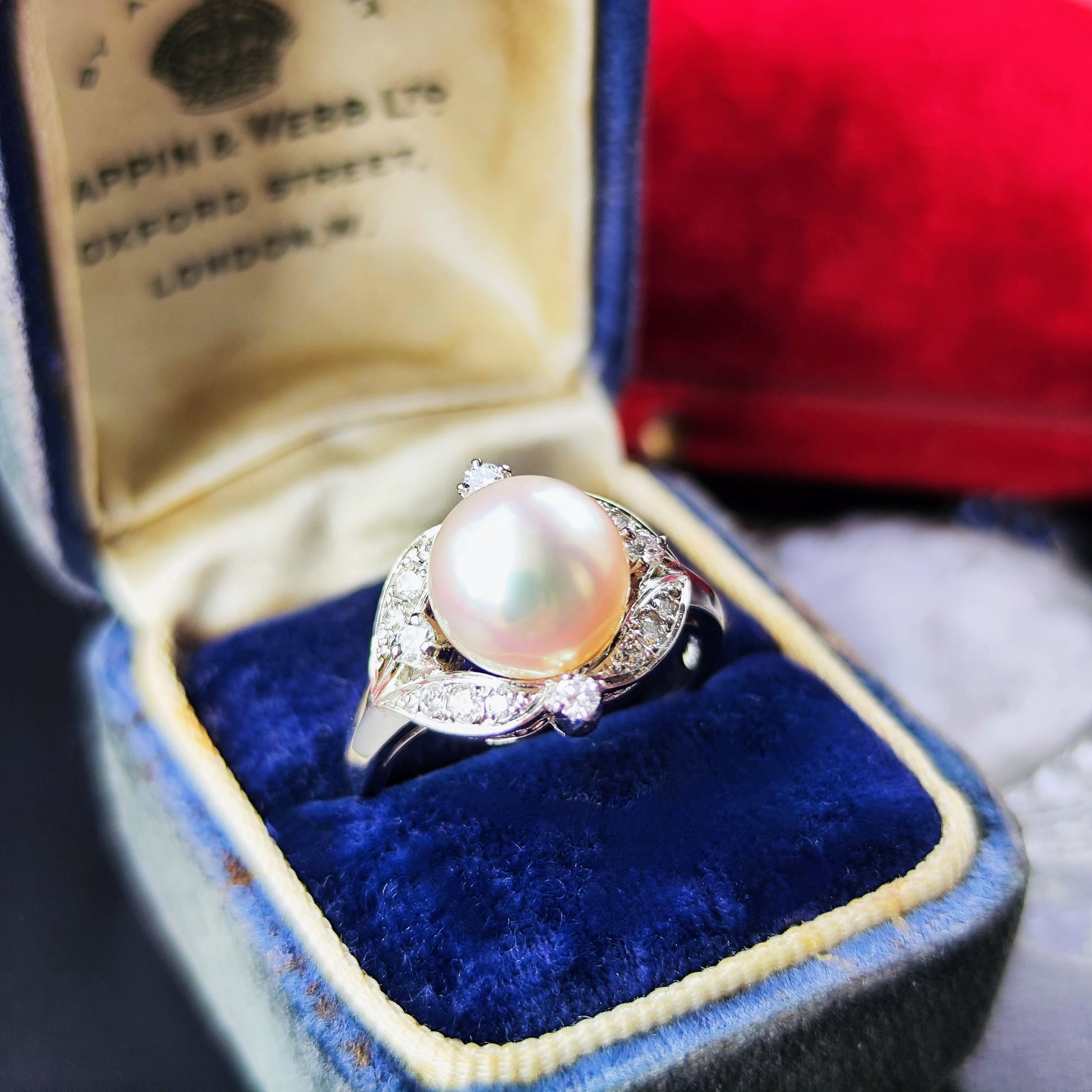 MIKIMOTO ミキモト あこや真珠 ダイヤモンド プラチナリング