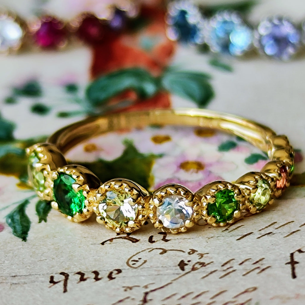 天然石 ブルーコーネルピン ブルーグリーンコーネルピン 天然石リング