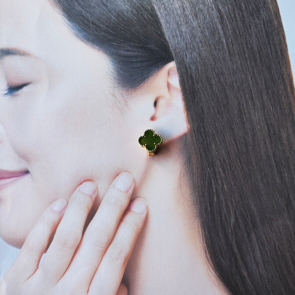 Van Cleef & Arpels ヴァンクリーフ&アーペル ヴィンテージアルハンブラ 翡翠 イヤリング