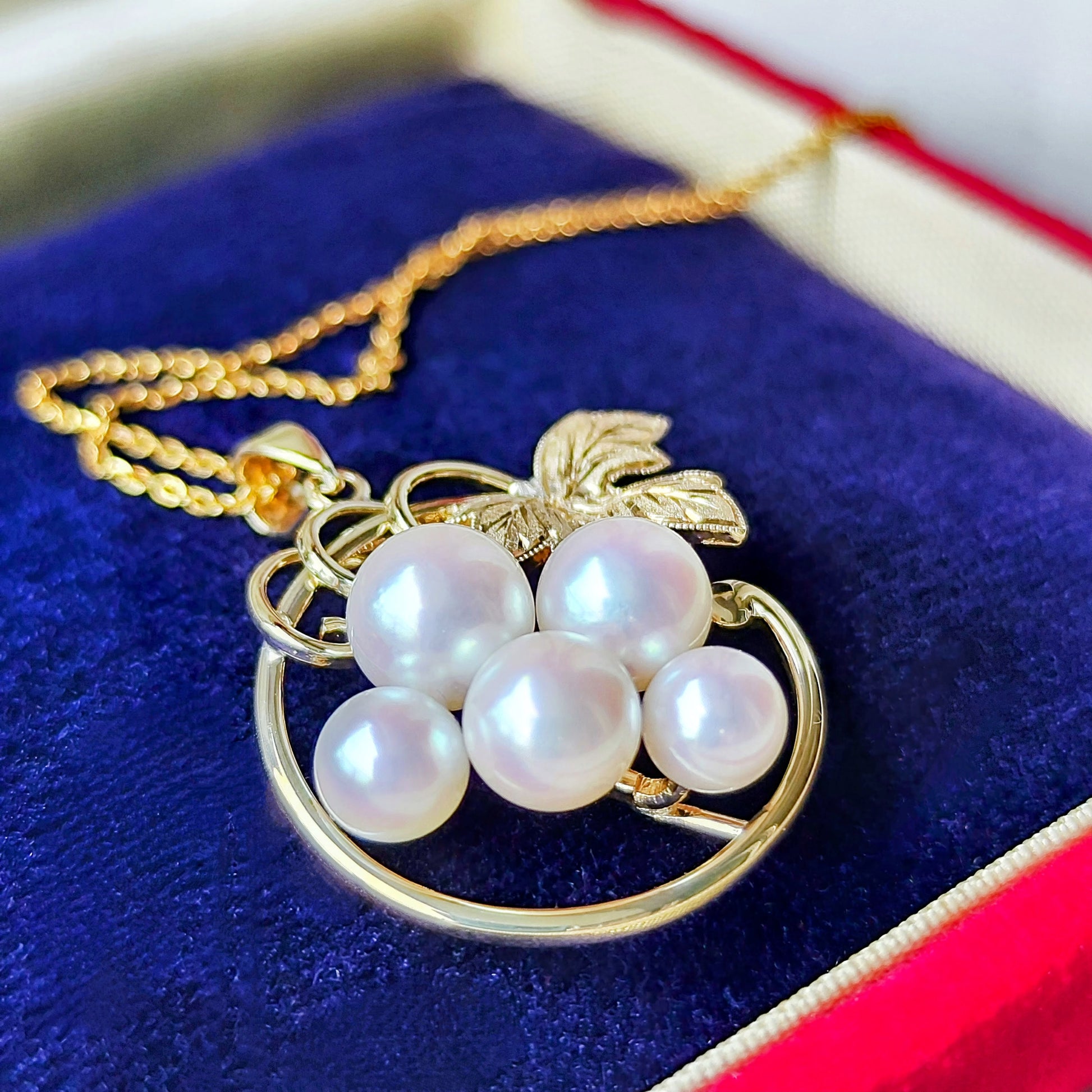 【オールドミキモト 】MIKIMOTO ミキモト あこや真珠 14金 ペンダントトップ陽刻