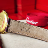 【ボーイズサイズ】Cartierカルティエ ヴァンドーム LM ボルドー文字盤 クォーツ腕時計