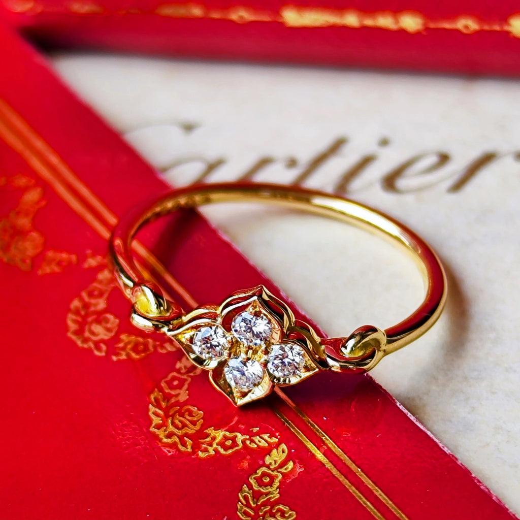【廃盤Cartier】カルティエ ヒンドゥ ダイヤモンド 18金リング 11号