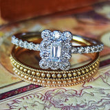 天然ダイヤモンド スタッキングリング