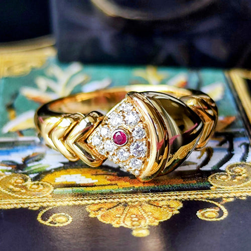 BVLGARI ブルガリナチュラリア ルビー ダイヤモンド リング