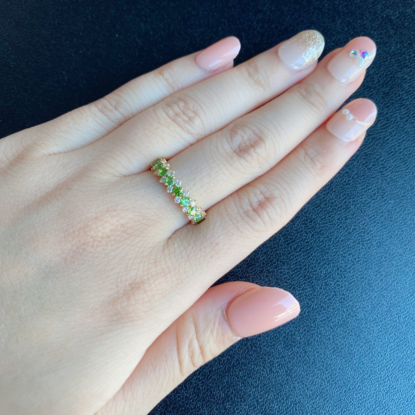 天然デマントイドガーネット 天然ダイヤモンド リング – Mico宝飾店