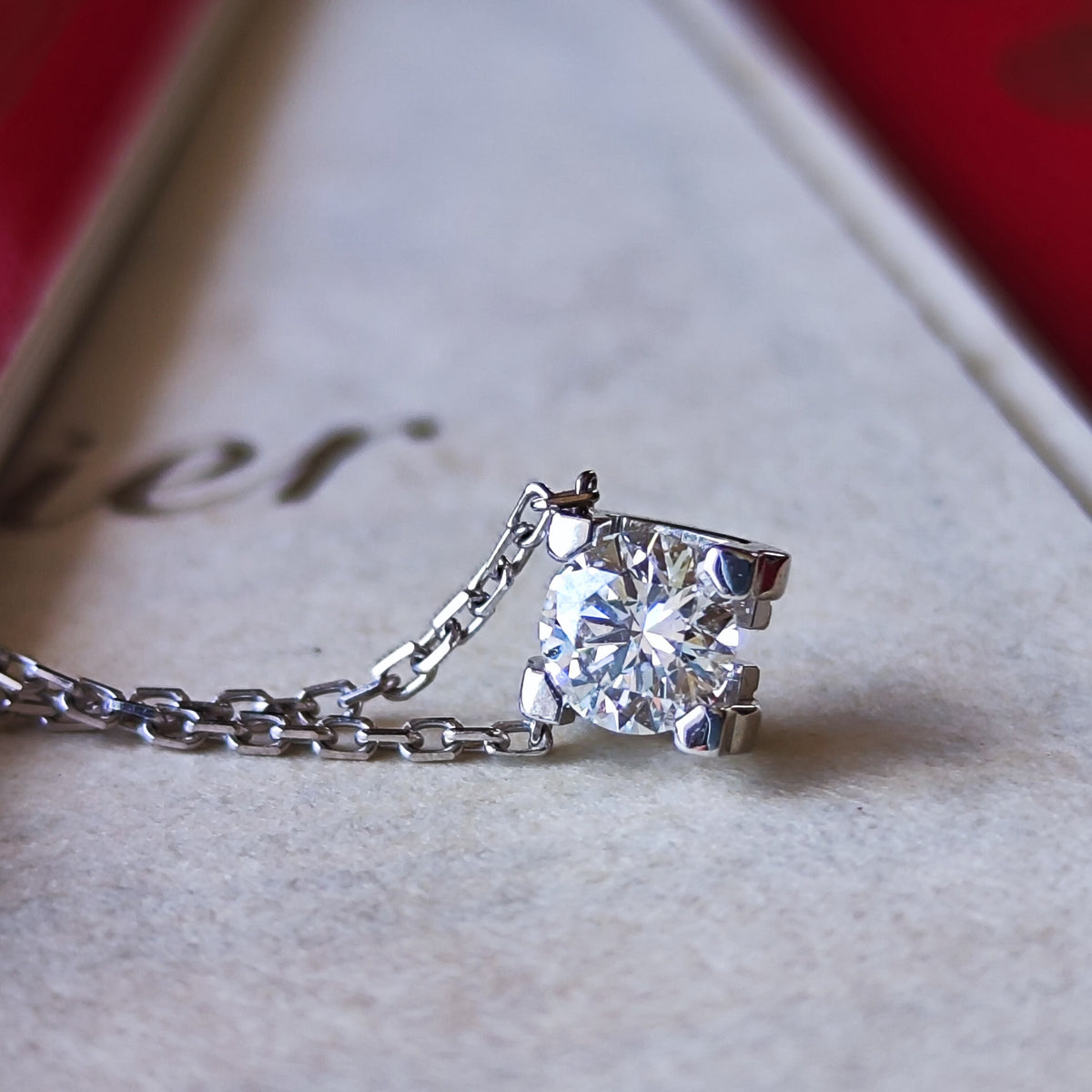 Cartier カルティエ ダイヤモンド 0.30ct H VS1 3EX ネックレス 18金WG
