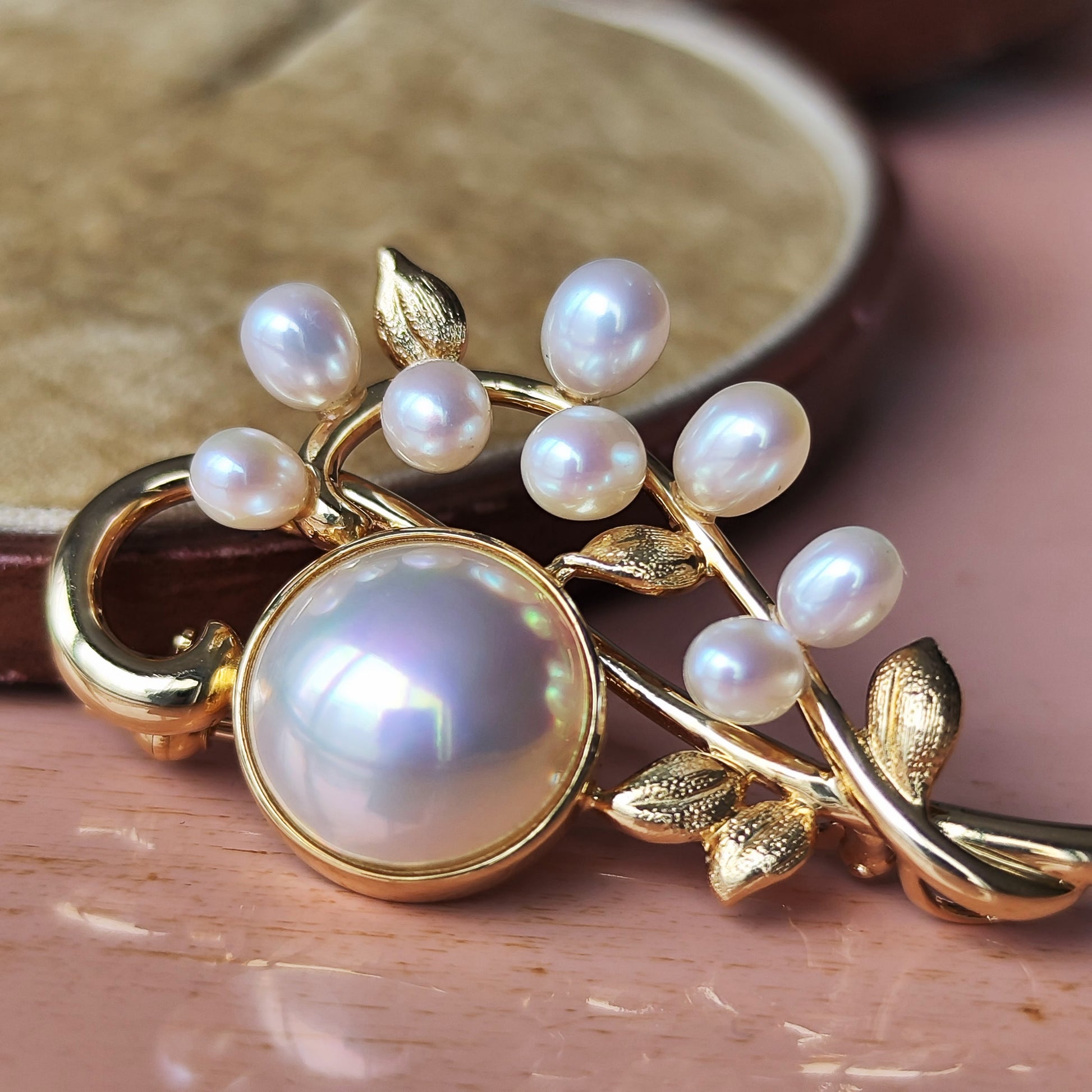 TASAKI 田崎真珠 マベパール 淡水真珠 ブローチ 兼 ペンダントトップ