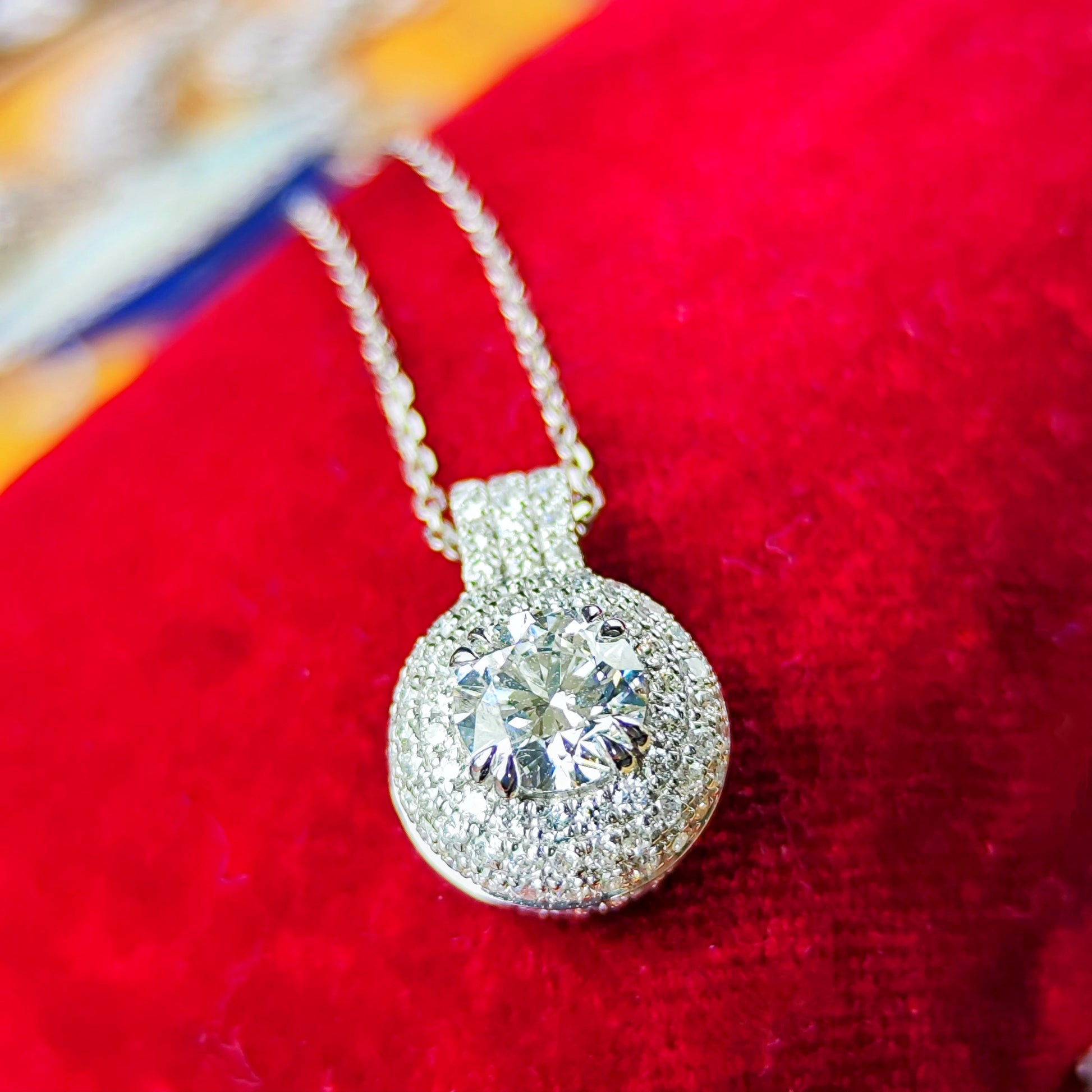 【インターナリーフローレス】天然ダイヤモンド 0.52ct Dカラー 3EX ネックレス