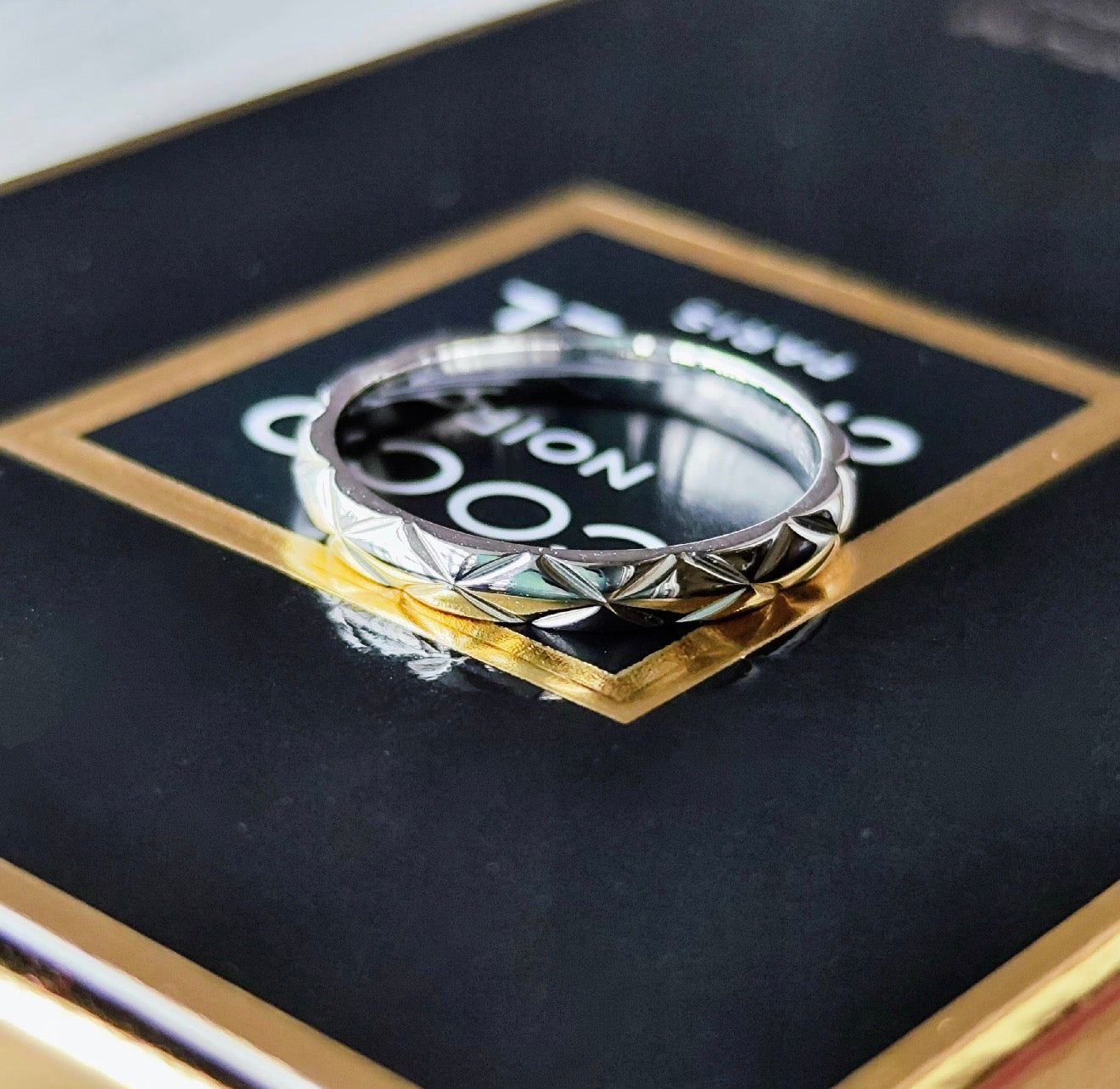 CHANEL シャネル マトラッセ プラチナリング 48