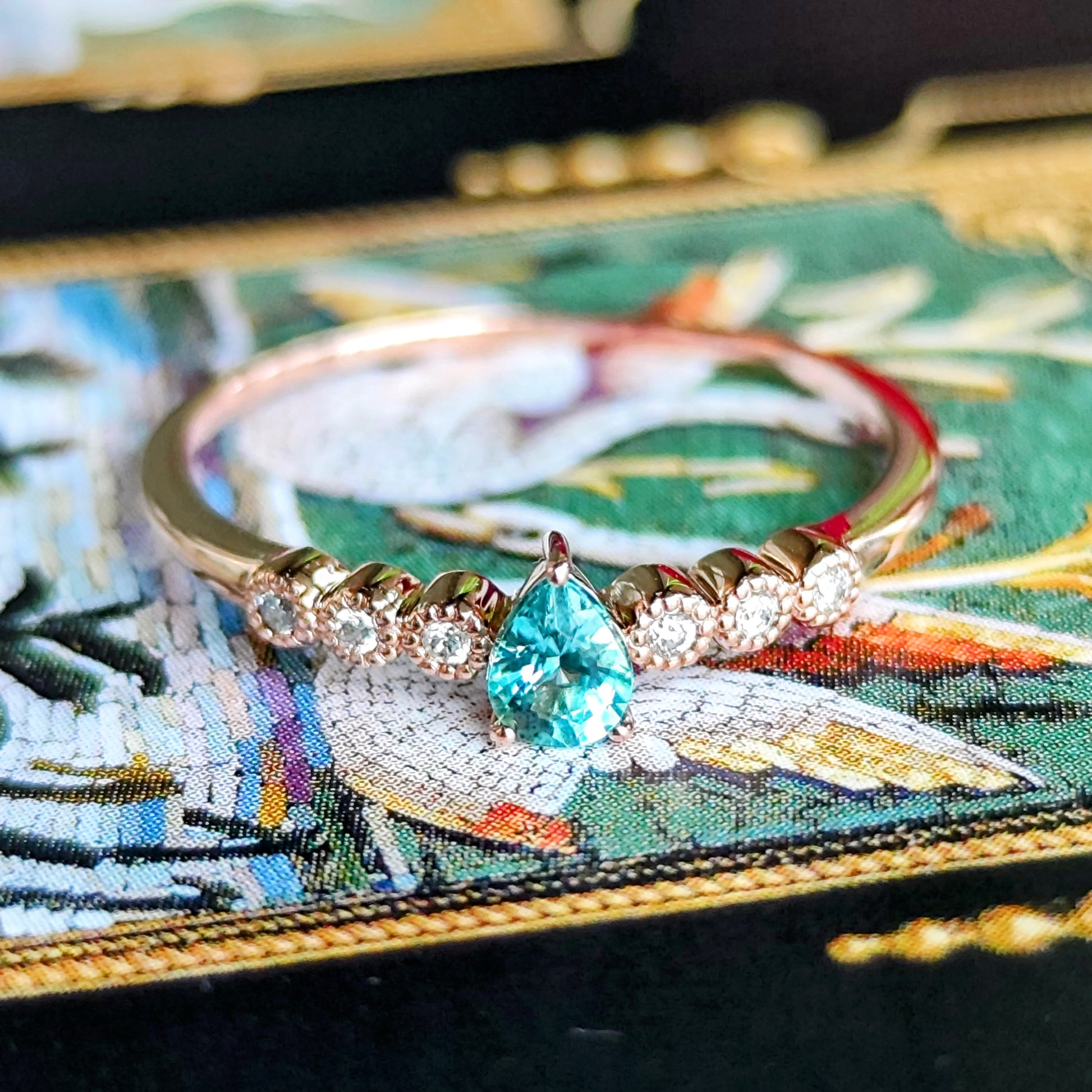 天然グランディディエライト 0.18ct 天然ダイヤモンド