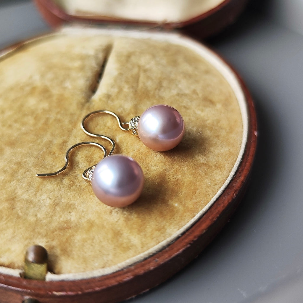 【さくらパール 】花の雫 18金ピアス