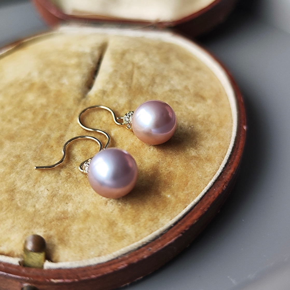 【さくらパール 】花の雫 18金ピアス