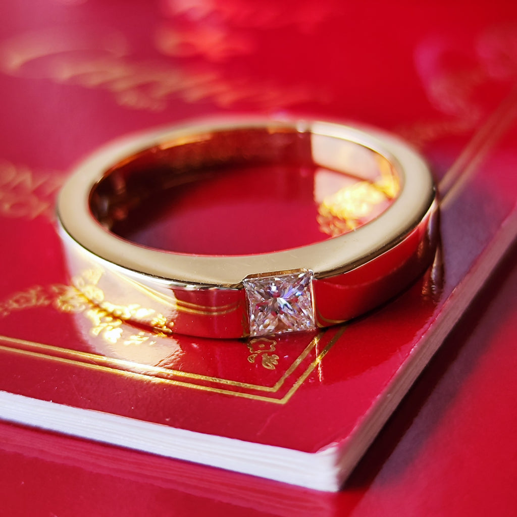 Cartier カルティエ タンクリング ダイヤモンド 18金YG 55