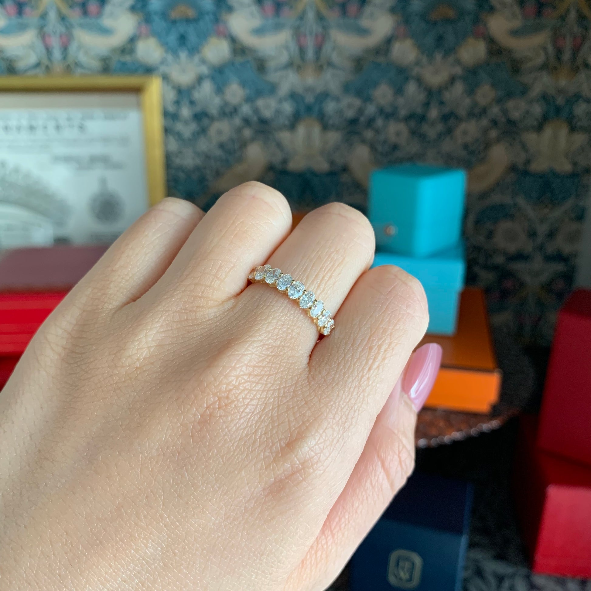 天然ダイヤモンド オーバルカット 0.83ct 18金リング