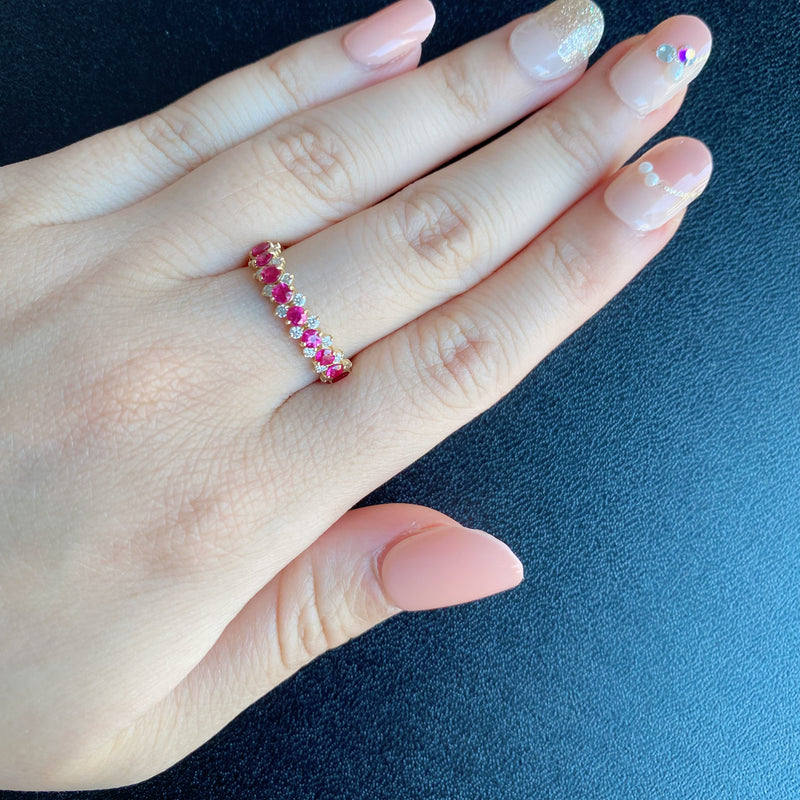 天然ルビー 天然ダイヤモンド リング