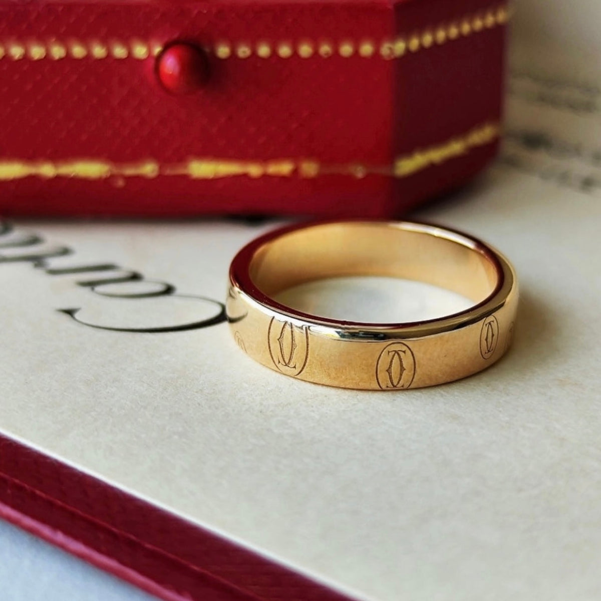 Cartier カルティエ ハッピーバースデー リング 18金PG 8号
