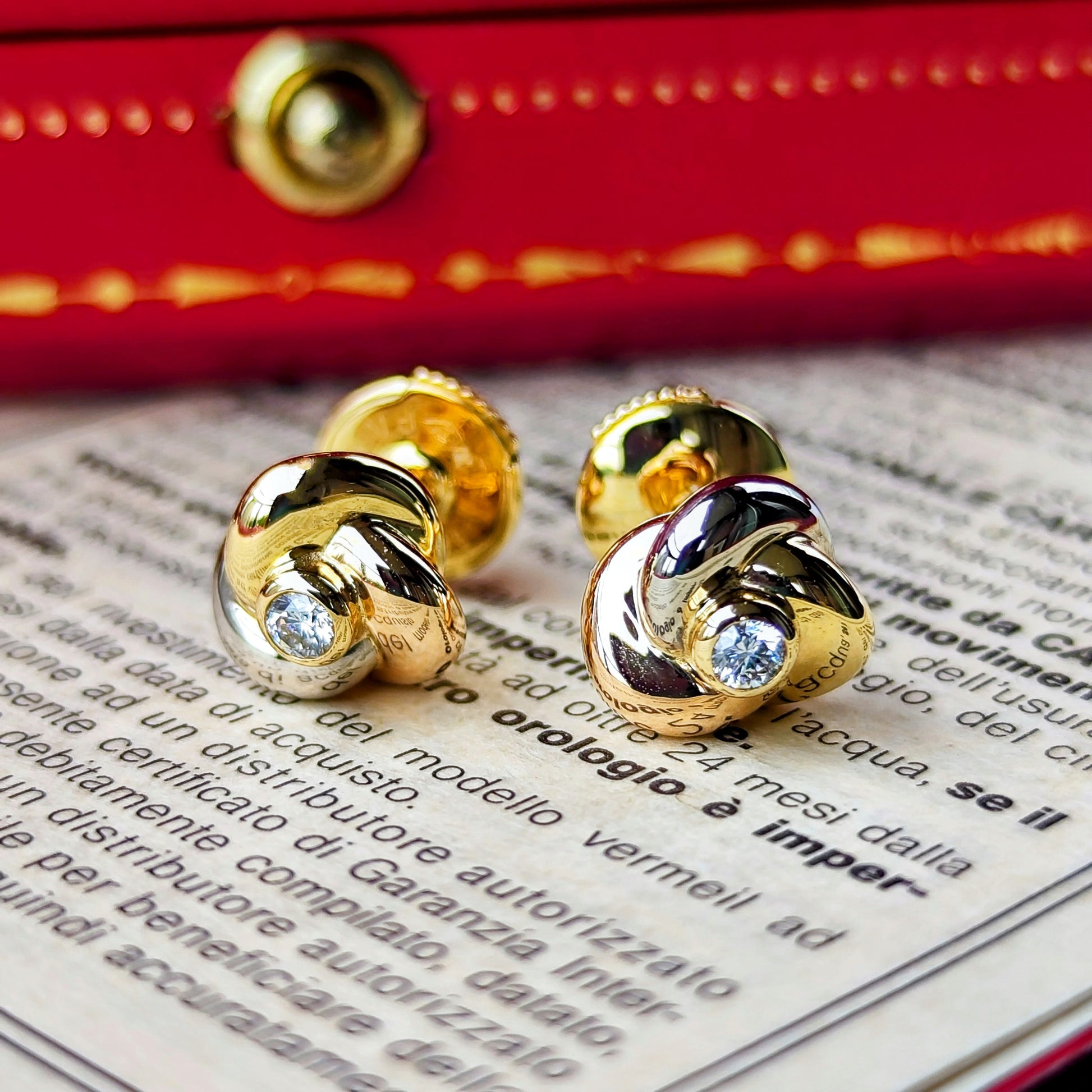 Cartier カルティエ トリニティピアス ダイヤモンド