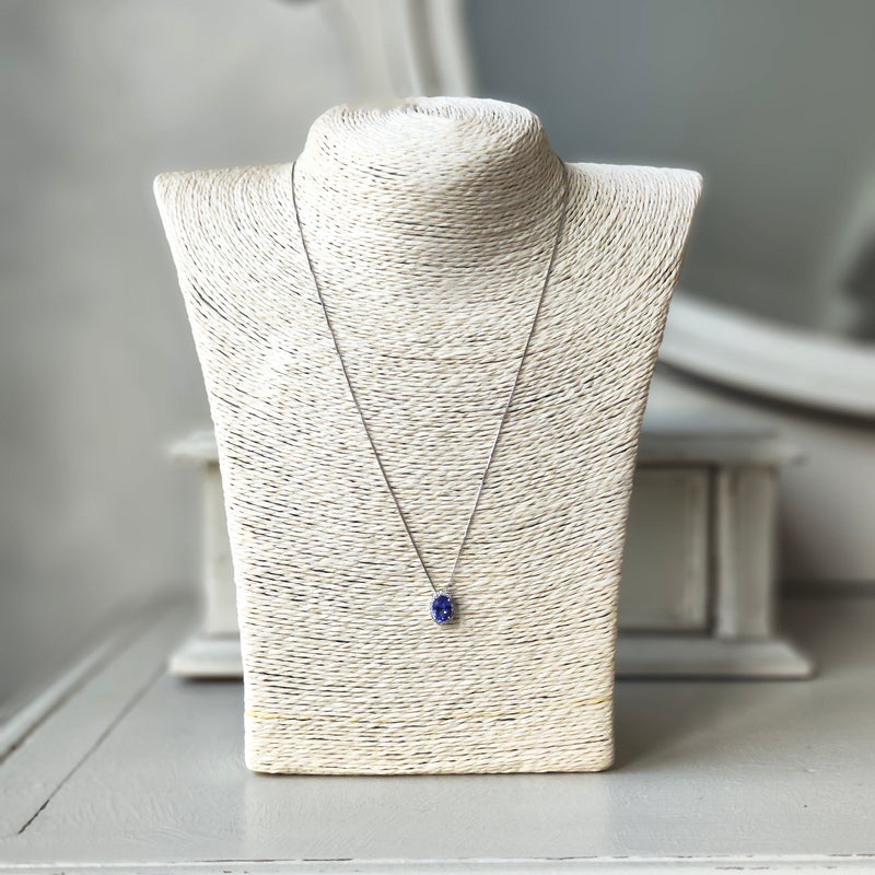 天然タンザナイト 天然ダイヤモンド ネックレス