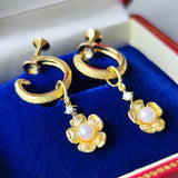 MIKIMOTO ミキモト チャーム イヤリング 18金