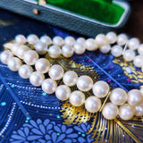 MIKIMOTO ミキモト あこや真珠 2連 ヴィンテージ ブレスレット