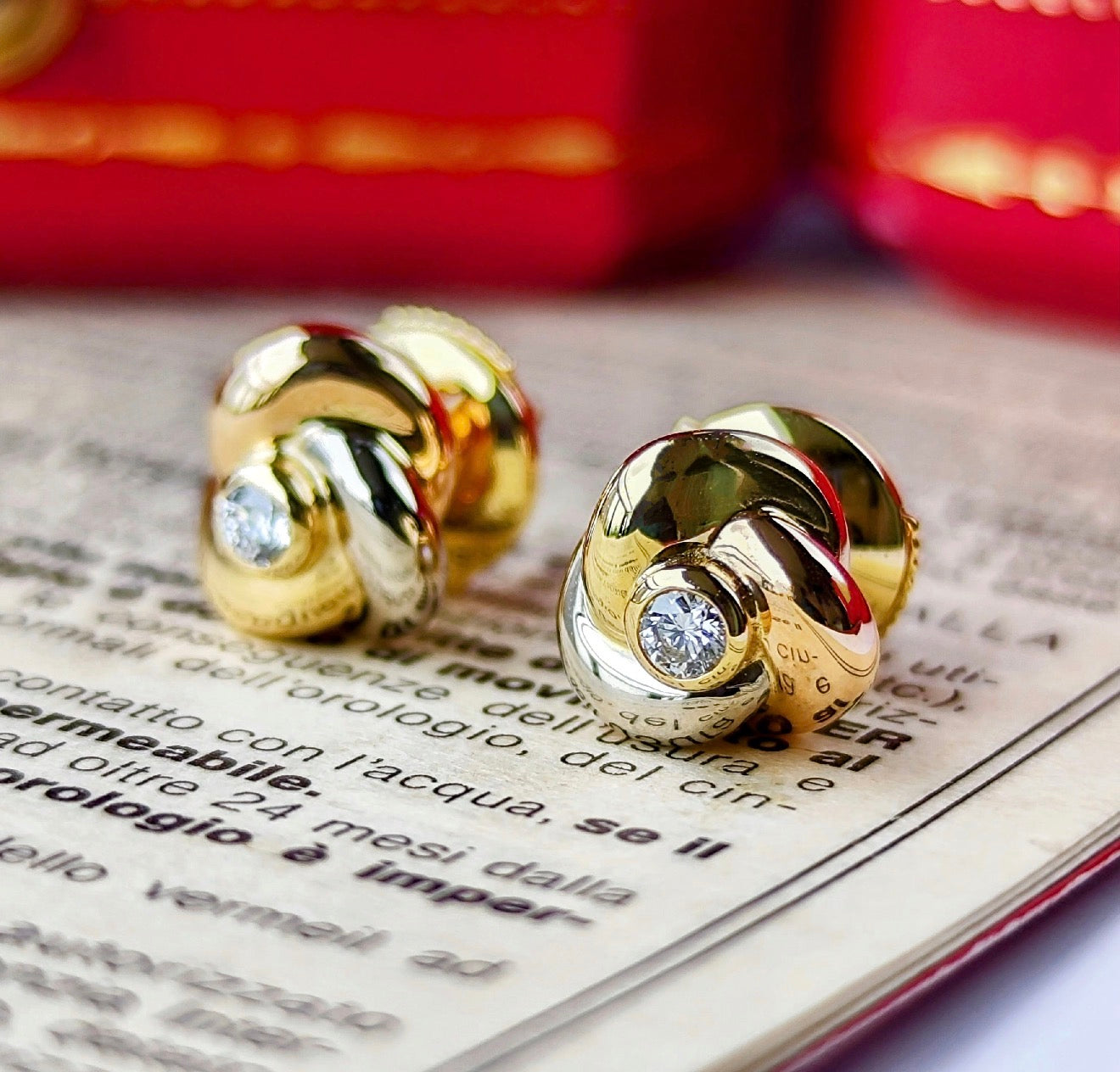 Cartier カルティエ トリニティピアス ダイヤモンド