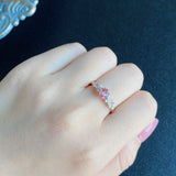 天然パパラチアサファイア 天然ダイヤモンド リング