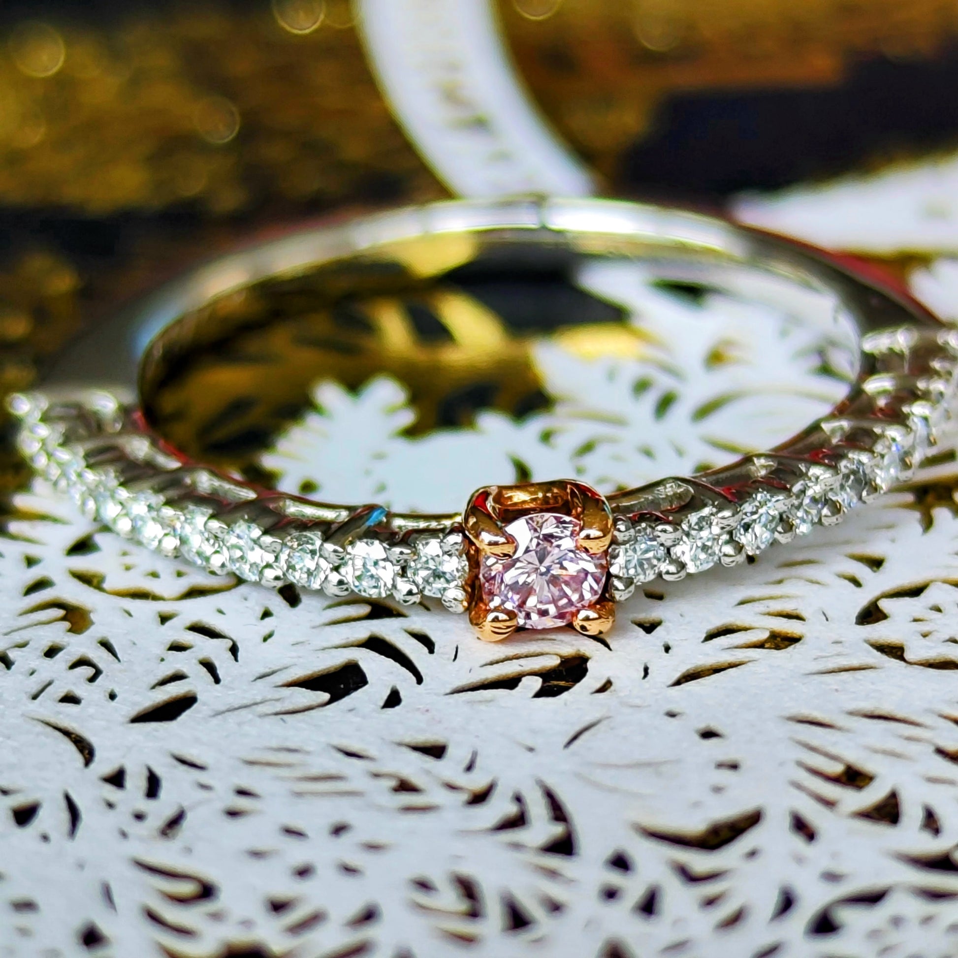 【ピンクダイヤ】FANCY PURPLISH PINK 0.073ct VS2