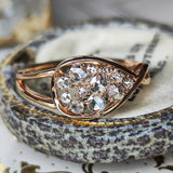 【ローズカット】天然ダイヤモンド 18金PG リング