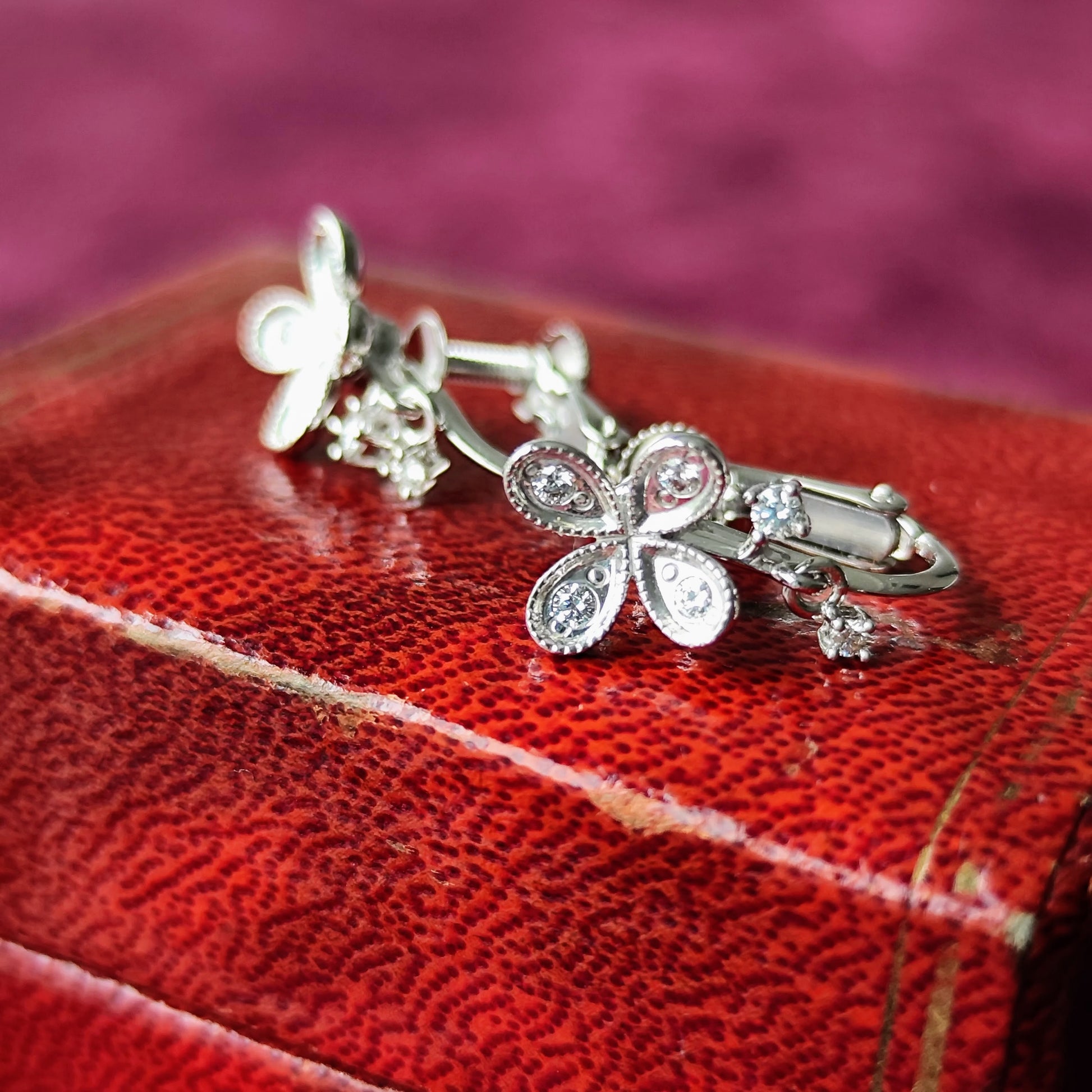 TASAKI 田崎真珠 天然ダイヤモンド イヤリング 18金WG