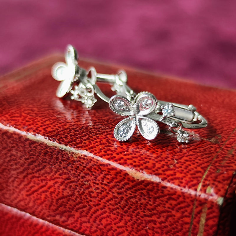 TASAKI 田崎真珠 天然ダイヤモンド イヤリング 18金WG