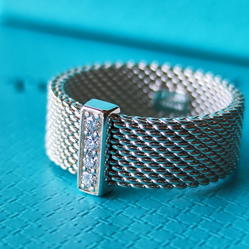 TIFFANY & CO. ティファニー サマセットリング SV 10号 ダイヤモンドリング