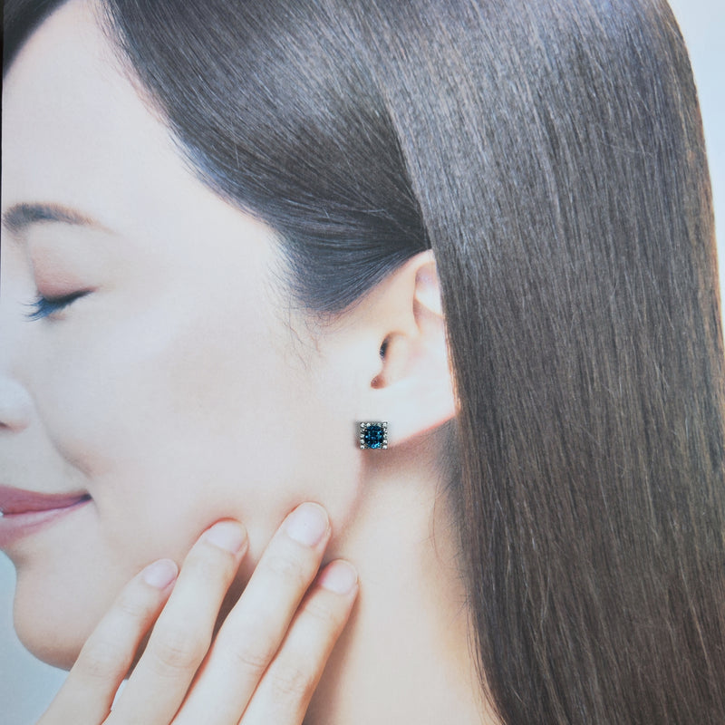 天然ジルコン 天然ダイヤモンド ピアス