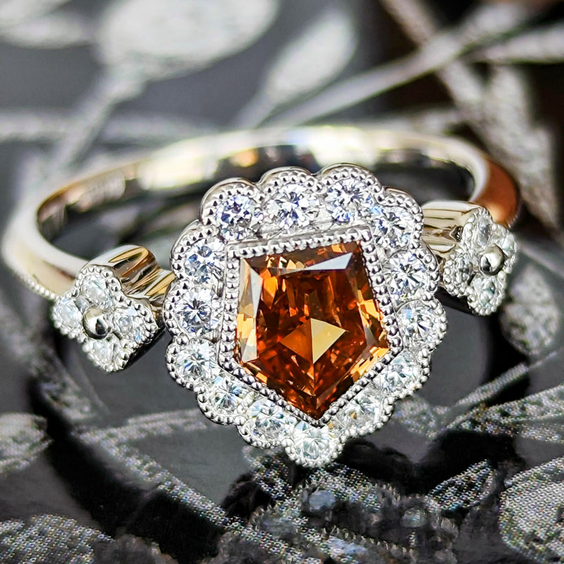 【ブラウンダイヤ】天然ダイヤモンド プラチナリング