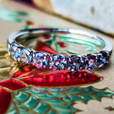 【アトリエオープン記念】天然アレキサンドライト 0.72ct 一文字リング