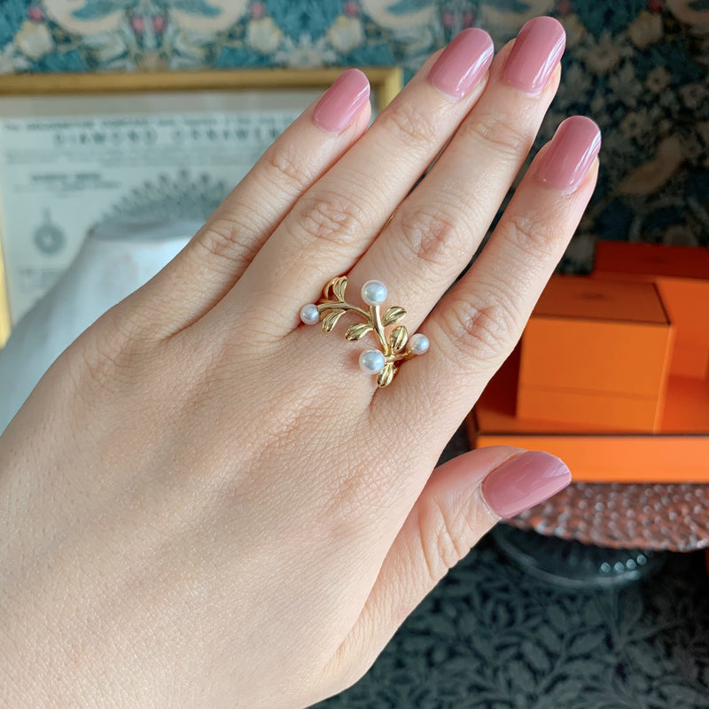 MIKIMOTO ミキモト あこや真珠 18金リング