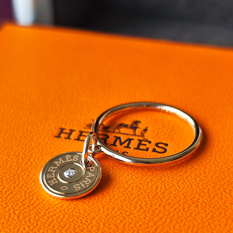 HERMES エルメス ガンバード クルー ド セル セリエ ダイヤモンド リング